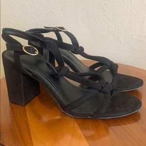 Block heel sandals, Sz 7